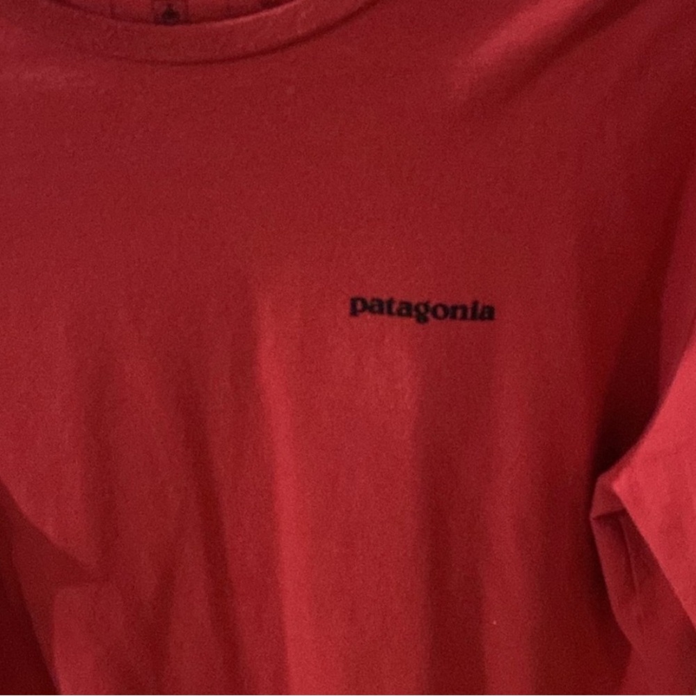 Patagonia Red Short Sleeve Tee Classic Crew Neck - Picture 2 of 3